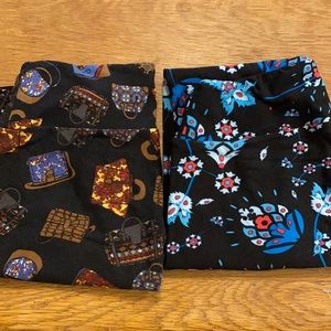 2 pairs Lularoe “one size” leggings